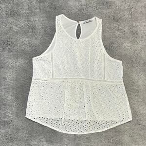 Zara eyelet dainty tank top
